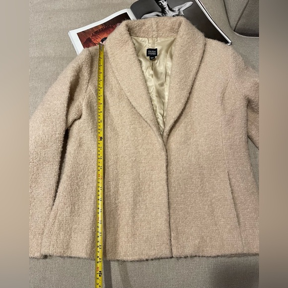 Eileen Fisher Boucle Lined Wool Jacket / Blazer In Cream/Ivory Size M - Picture 10 of 15